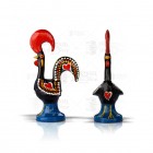 Galo Barcelos Good Luck Rooster Iron Figurine - 8cm Galo Barcelos Good Luck Rooster Iron Figurine - 8cm