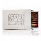 Stoneware Faience Matchbox with Sandpaper - White - Por Ti Perco a Cabeça Stoneware Faience Matchbox with Sandpaper - White - Por Ti Perco a Cabeça