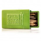 Stoneware Faience Matchbox with Sandpaper - Green - Por Ti Perco a Cabeça Stoneware Faience Matchbox with Sandpaper - Green - Por Ti Perco a Cabeça