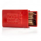 Stoneware Matchbox with Sandpaper - Red - Por Ti Perco a Cabeça Stoneware Matchbox with Sandpaper - Red - Por Ti Perco a Cabeça